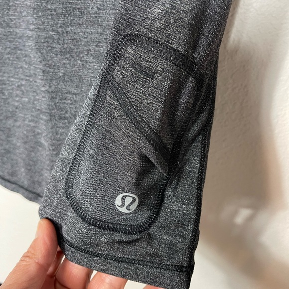 Lululemon Run Wild Short Sleeve Tech Top 4 Gray Ruffle Workout Athletic Gym - Picture 5 of 10